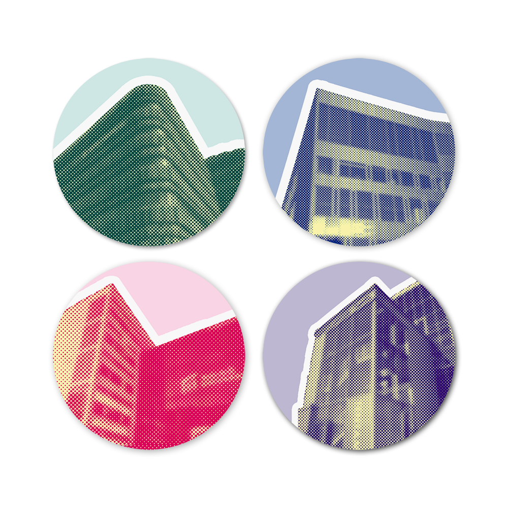 Glasunderlägg Runda 4-pack